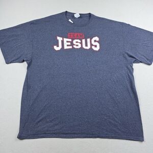Vintage Team Jesus T-Shirt Men's Size 3XL Blue Short Sleeve Tee New With Tags